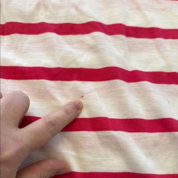 J. Crew Factory Long Sleeve Tee with Pink and White Stripes - Picture 3 of 9